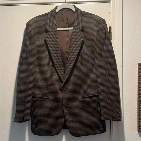 E. DeSimone Other - E. DeSimone Classic Brown Houndstooth Men's Neapolitan Style Blazer